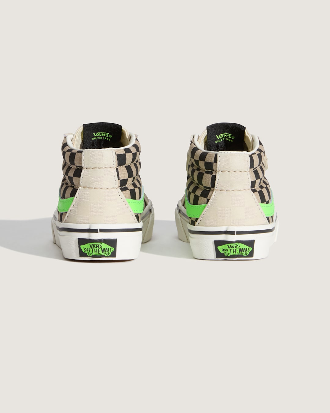 Vans Little Kids Sk8-Mid V Shoe in Glow-in-the-Dark Taupe Mist Grey