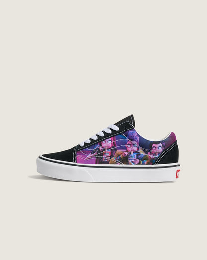 Vans KPop Demon Hunters x Vans Big Kids Old Skool Shoe in Kpop Demon Hunters Black / Purple