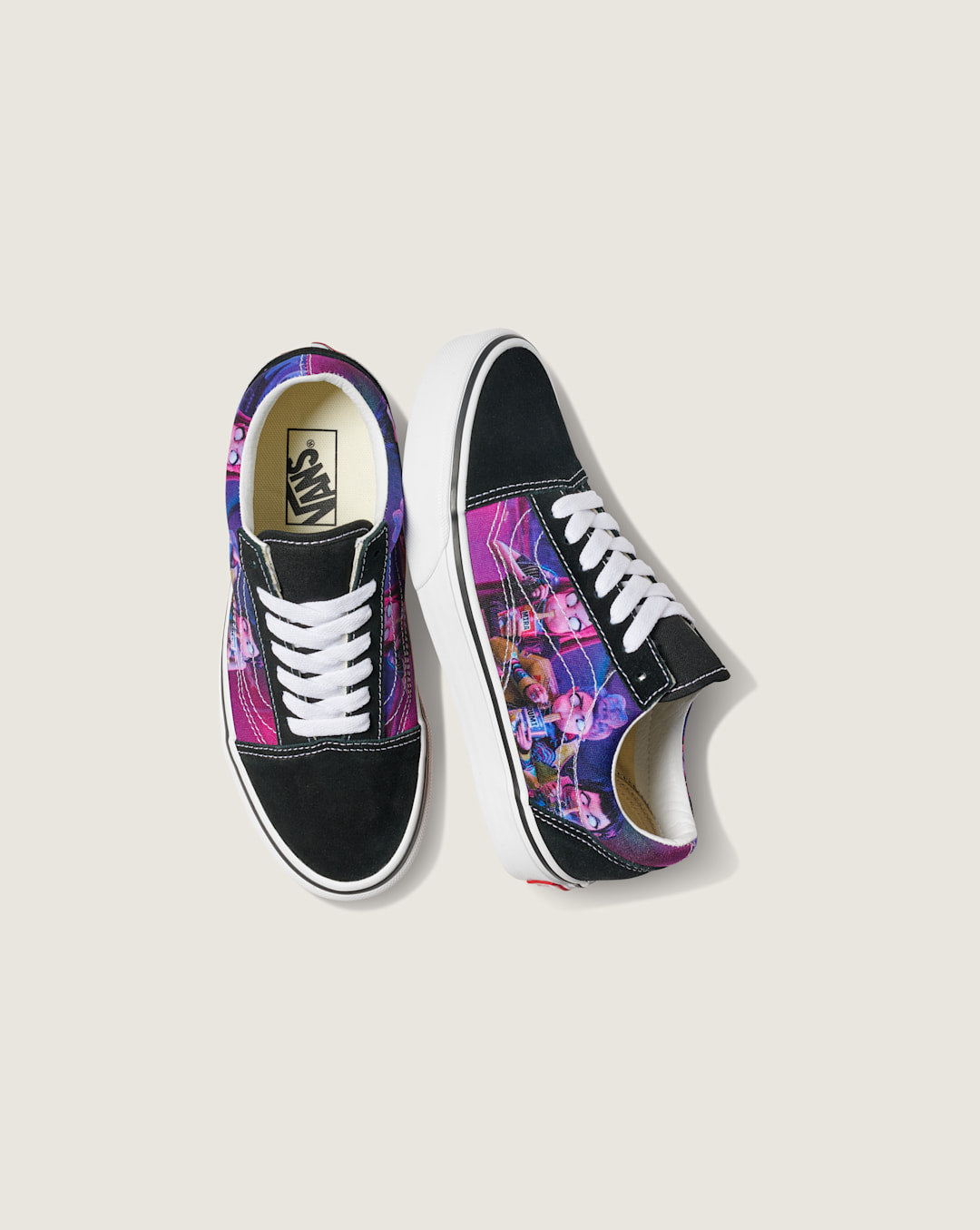 Vans KPop Demon Hunters x Vans Big Kids Old Skool Shoe in Kpop Demon Hunters Black / Purple