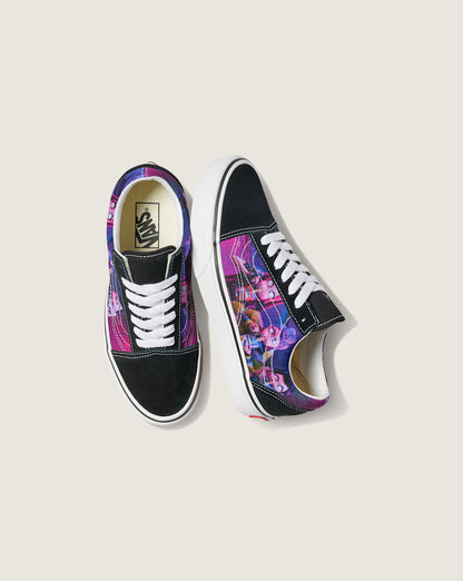 Vans KPop Demon Hunters x Vans Big Kids Old Skool Shoe in Kpop Demon Hunters Black / Purple