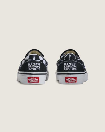 Vans KPop Demon Hunters x Vans Big Kids Classic Slip-On Shoe in KPop Demon Hunters Black