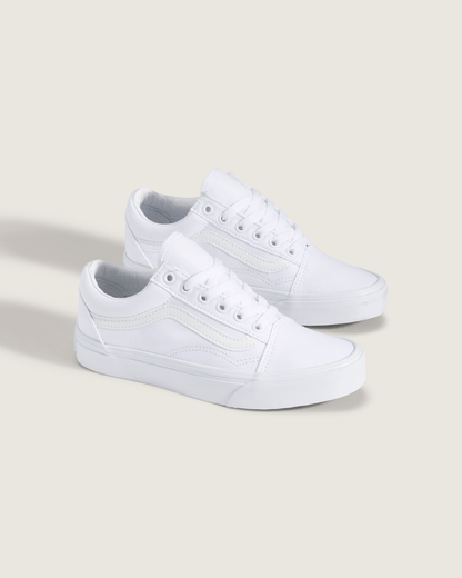 Vans Big Kids Old Skool Shoe in True White