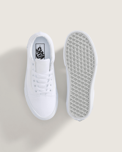 Vans Big Kids Old Skool Shoe in True White