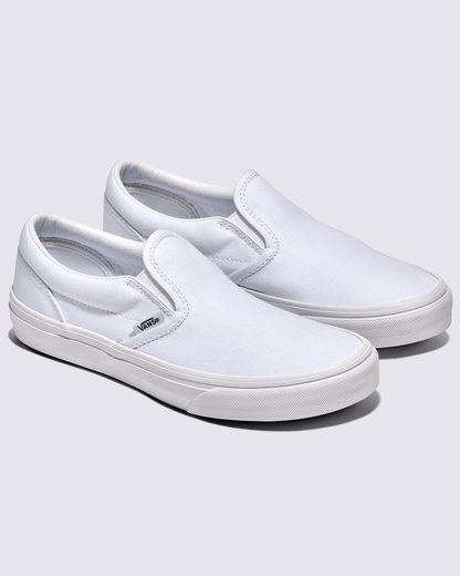 Vans Big Kids Classic Slip-On Shoe in True White