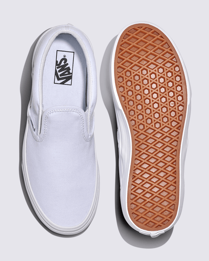 Vans Big Kids Classic Slip-On Shoe in True White
