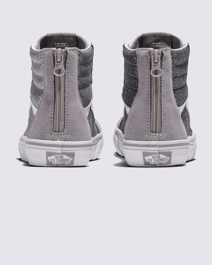 Vans Big Kids Sk8-Hi Shoe in Glitter Gunmetal