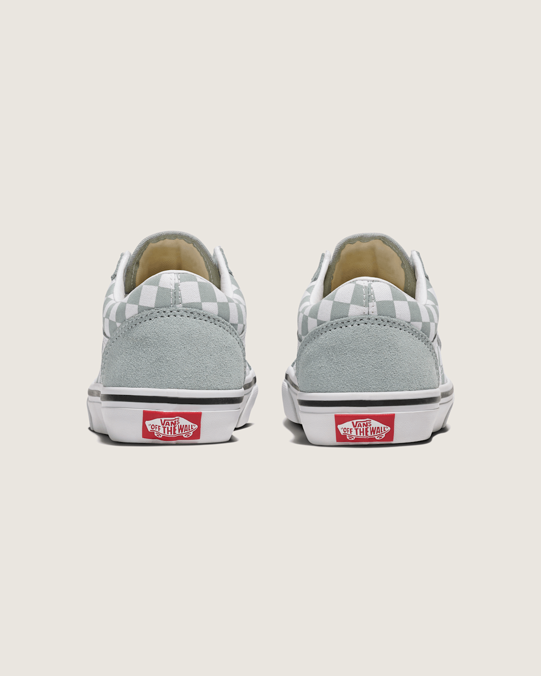 Vans Big Kids Old Skool Checkerboard Shoe in Checkerboard Green / White