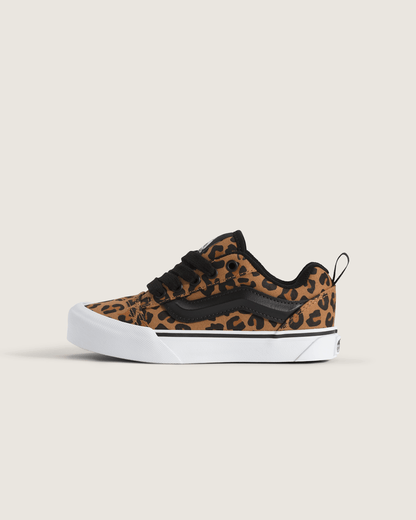 Vans Big Kids' Knu Skool Shoe in Leopard Brown / Black