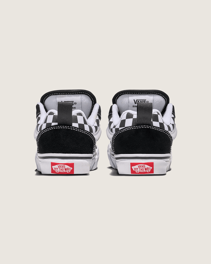 Vans Big Kids Knu Skool Checkerboard Shoe in Checkerboard Black / True White