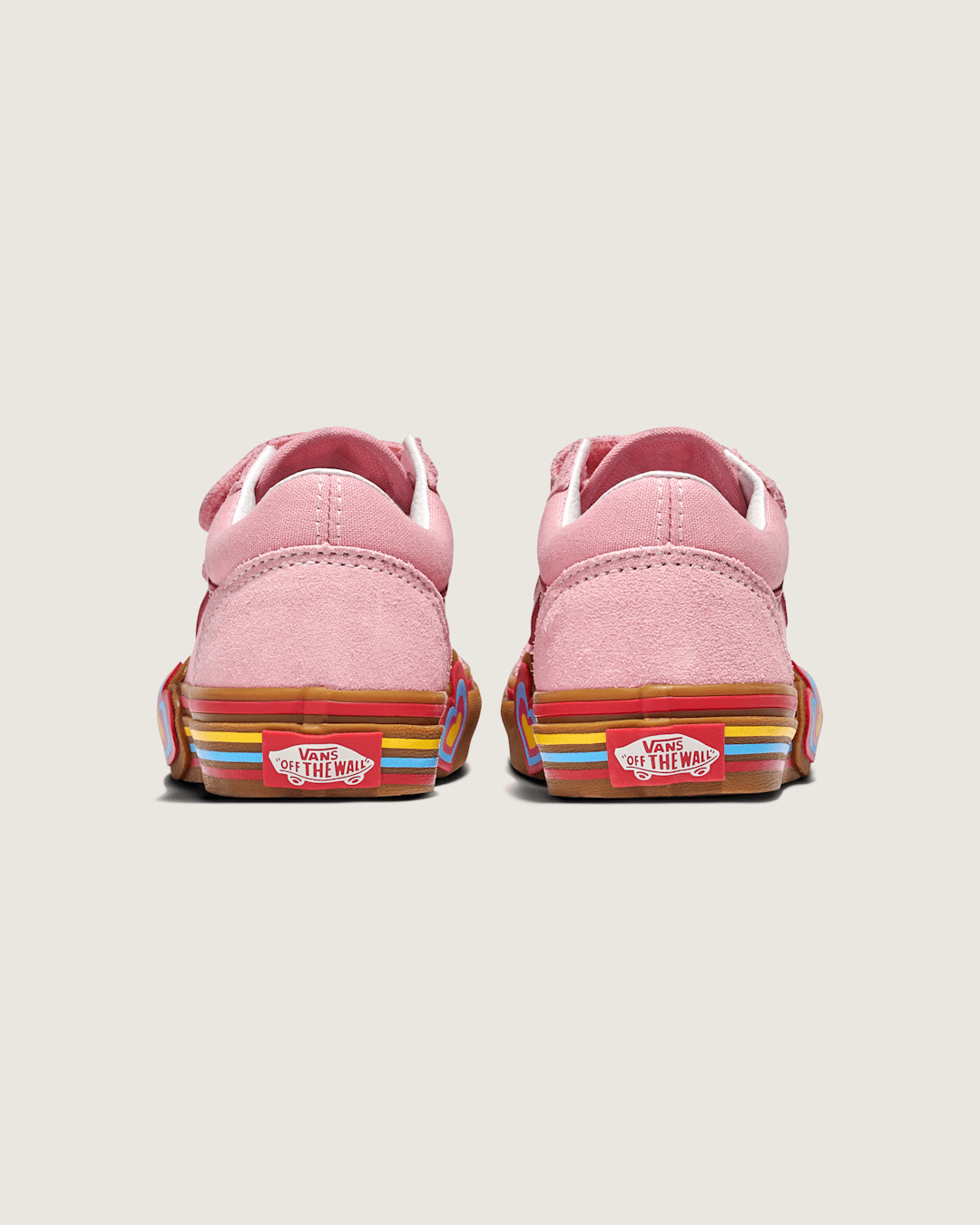 Vans Little Kids Old Skool V Shoe in Gum Pink