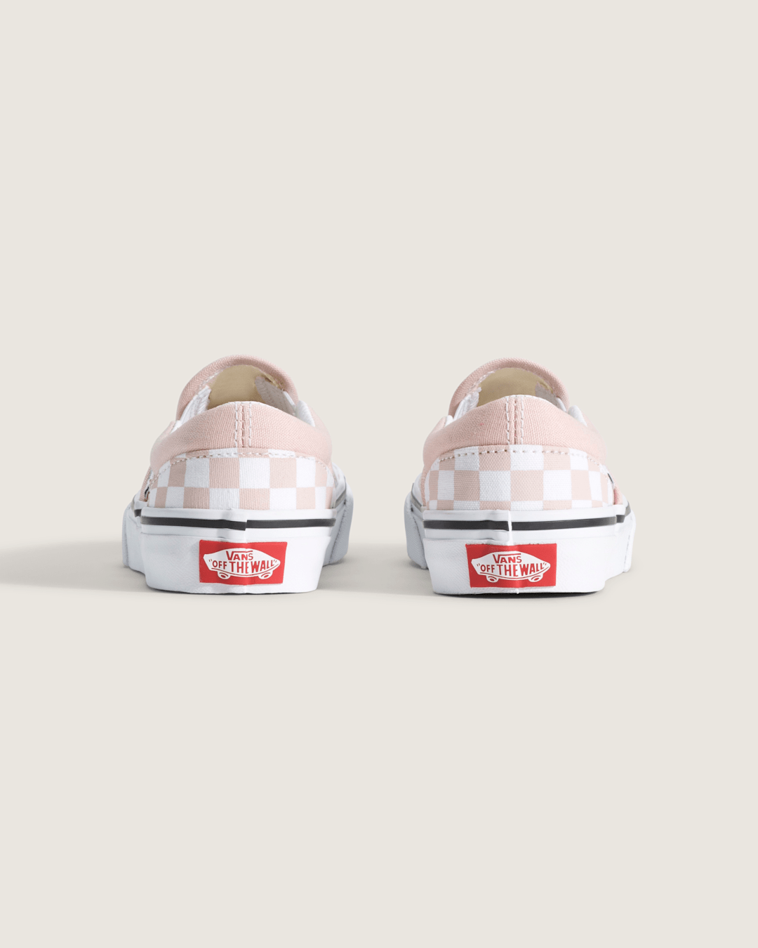 Vans Little Kids Classic Slip-On Checkerboard Shoe in Checkerboard Sepia Rose Pink
