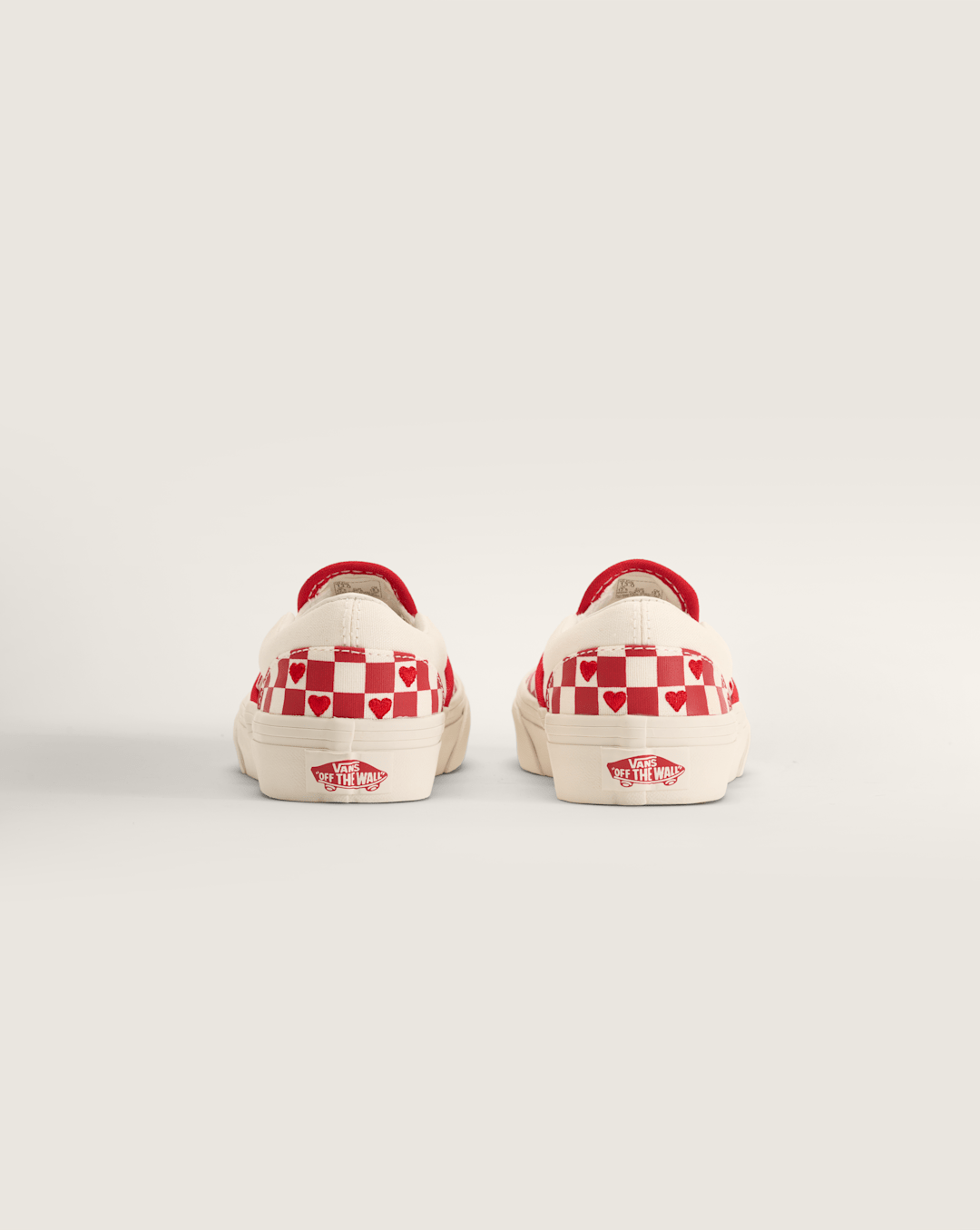 Vans Little Kids Classic Slip-On Checkerboard Shoe in Checkerboard Racing Red / True White