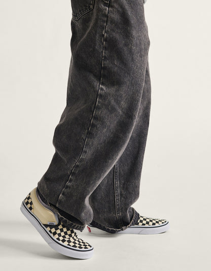 Vans Kids Classic Checkerboard Slip-On Black/White Shoes