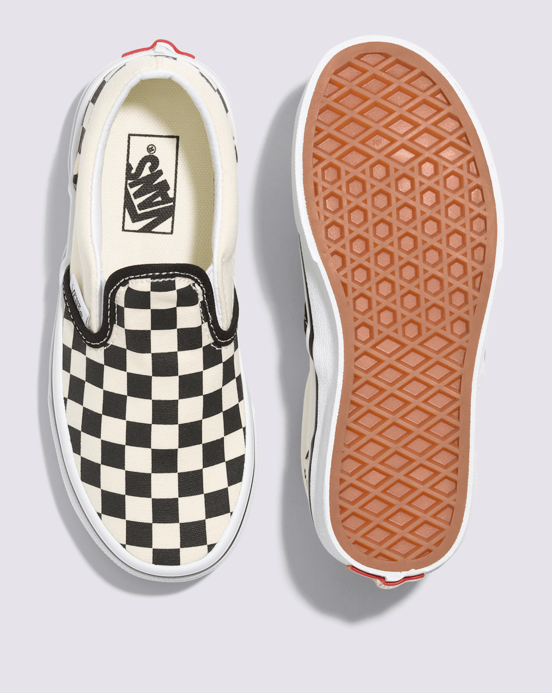 Vans Kids Classic Checkerboard Slip-On Black/White Shoes