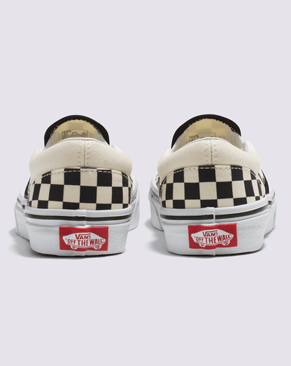 Vans Kids Classic Checkerboard Slip-On Black/White Shoes