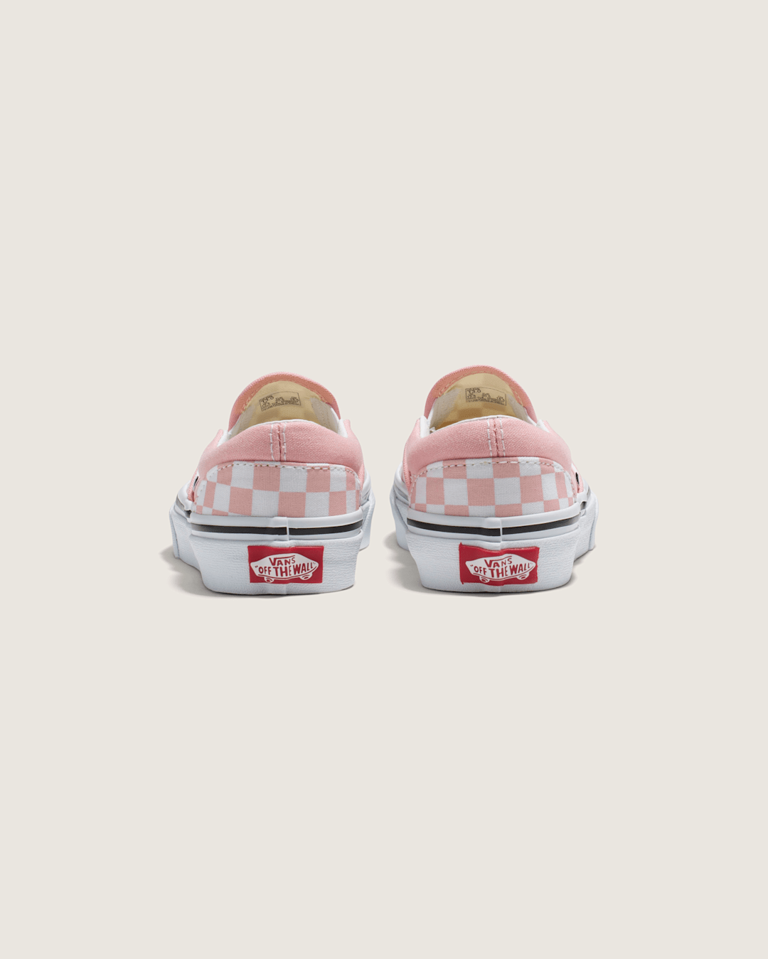 Vans Kids Classic Checkerboard Slip-On Powder Pink/True White Shoes