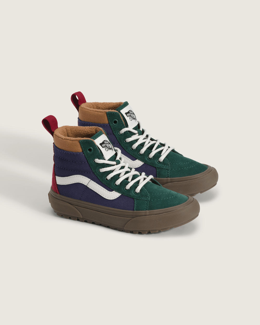 Vans Little Kids Sk8-Hi Water Resistant Gum Shoe in Blue / Green