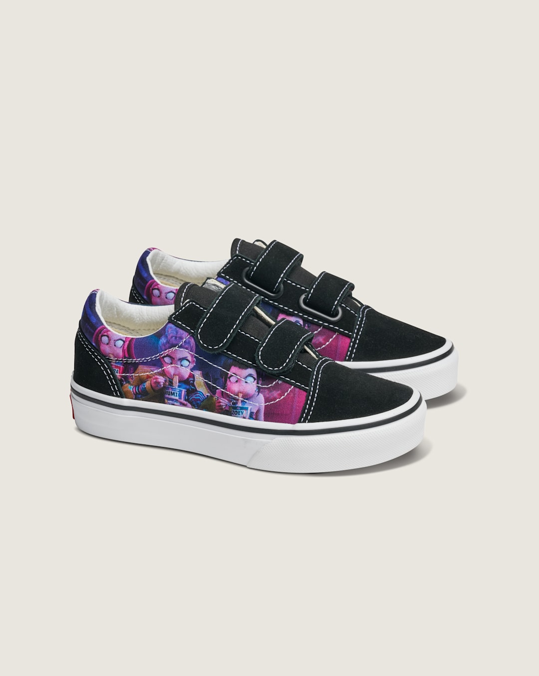 Vans KPop Demon Hunters x Vans Little Kids Old Skool V Shoe in Kpop Demon Hunters Purple