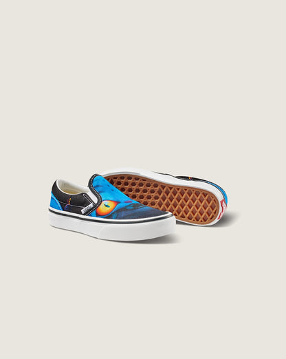 Vans KPop Demon Hunters x Vans Little Kids Classic Slip-On Shoe in Kpop Demon Hunters Black