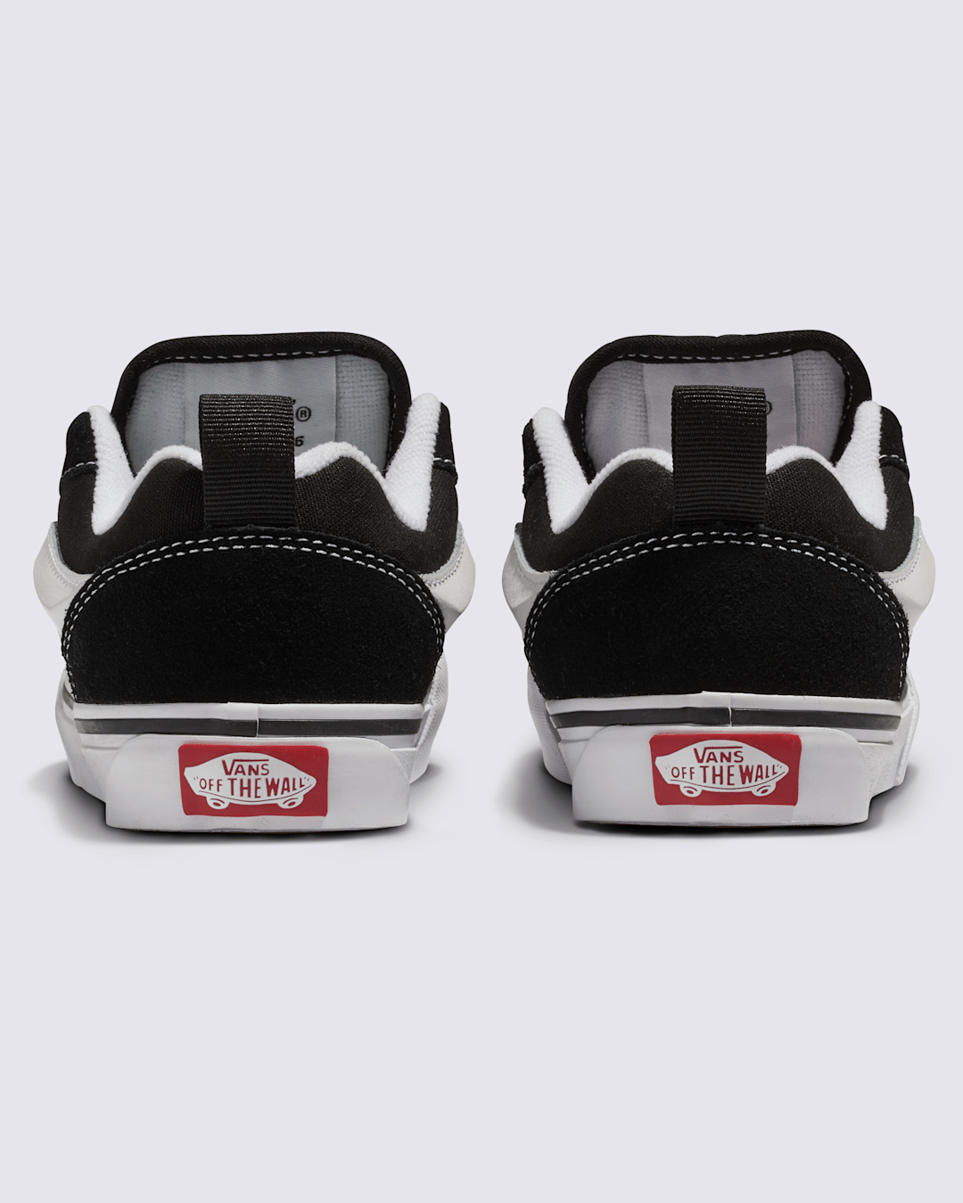 Vans Little Kids Knu Skool Shoe in Black / True White