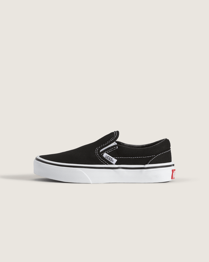 Vans Kids Classic Slip-On Black/True White Shoes