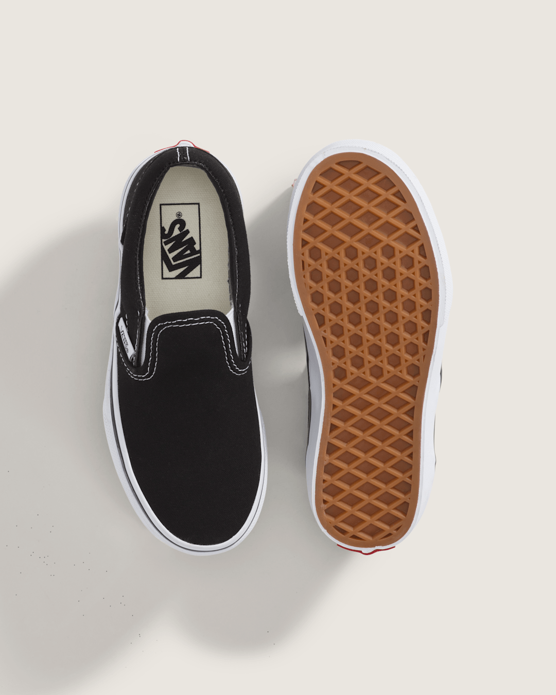 Vans Kids Classic Slip-On Black/True White Shoes