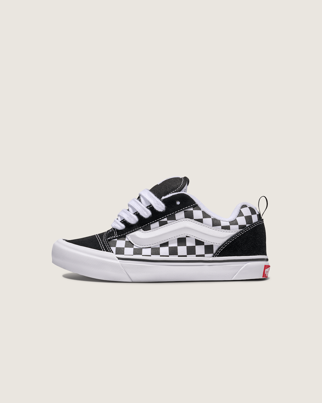 Vans Little Kids Knu Skool Checkerboard Shoe in Checkerboard Black / True White