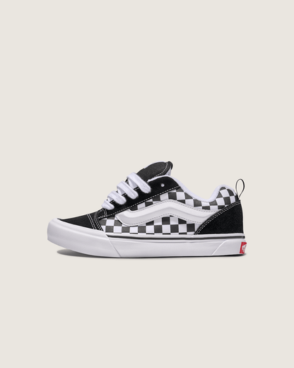 Vans Little Kids Knu Skool Checkerboard Shoe in Checkerboard Black / True White