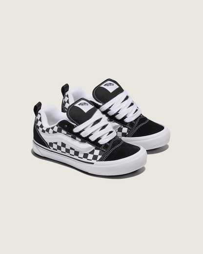 Vans Little Kids Knu Skool Checkerboard Shoe in Checkerboard Black / True White