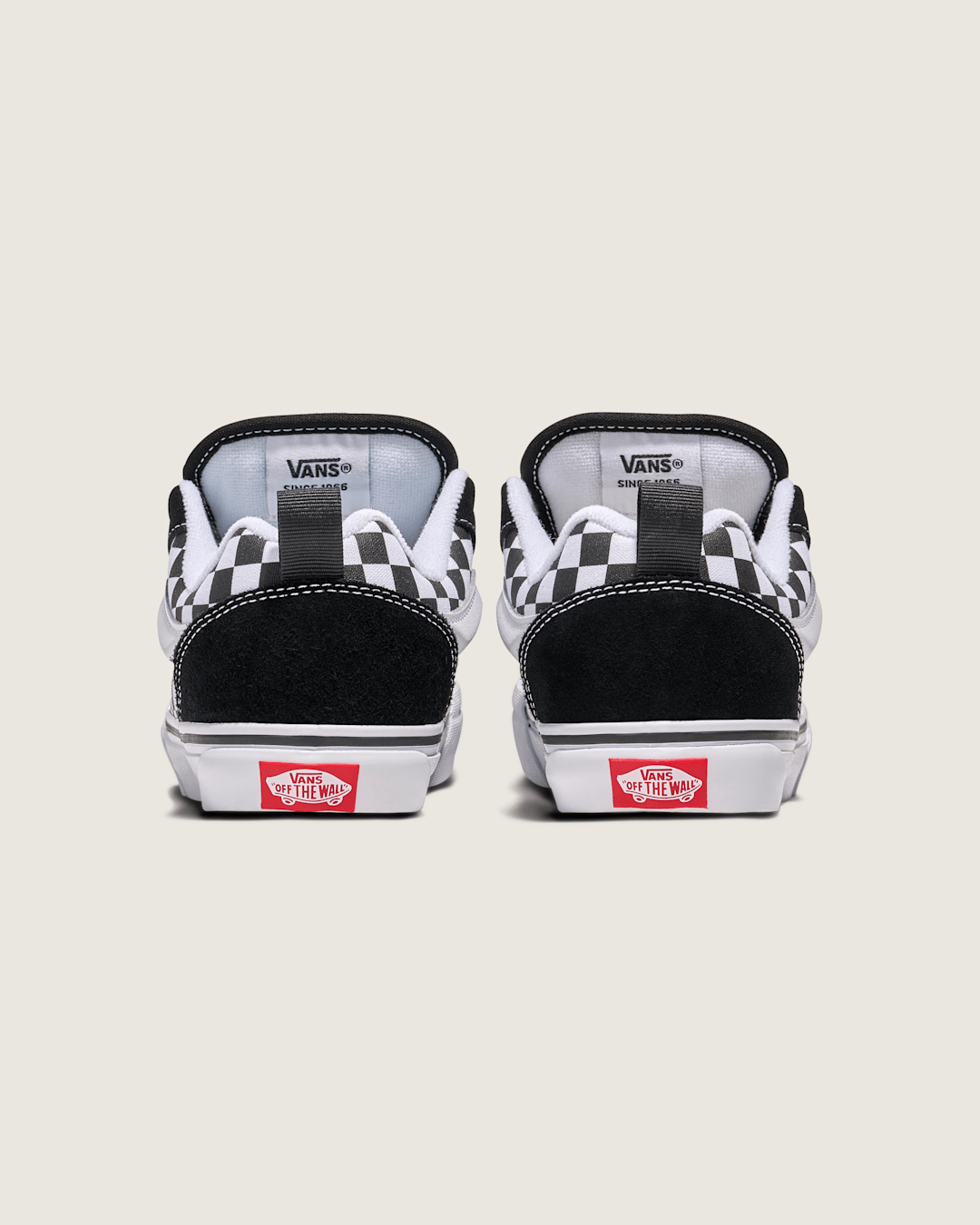 Vans Little Kids Knu Skool Checkerboard Shoe in Checkerboard Black / True White