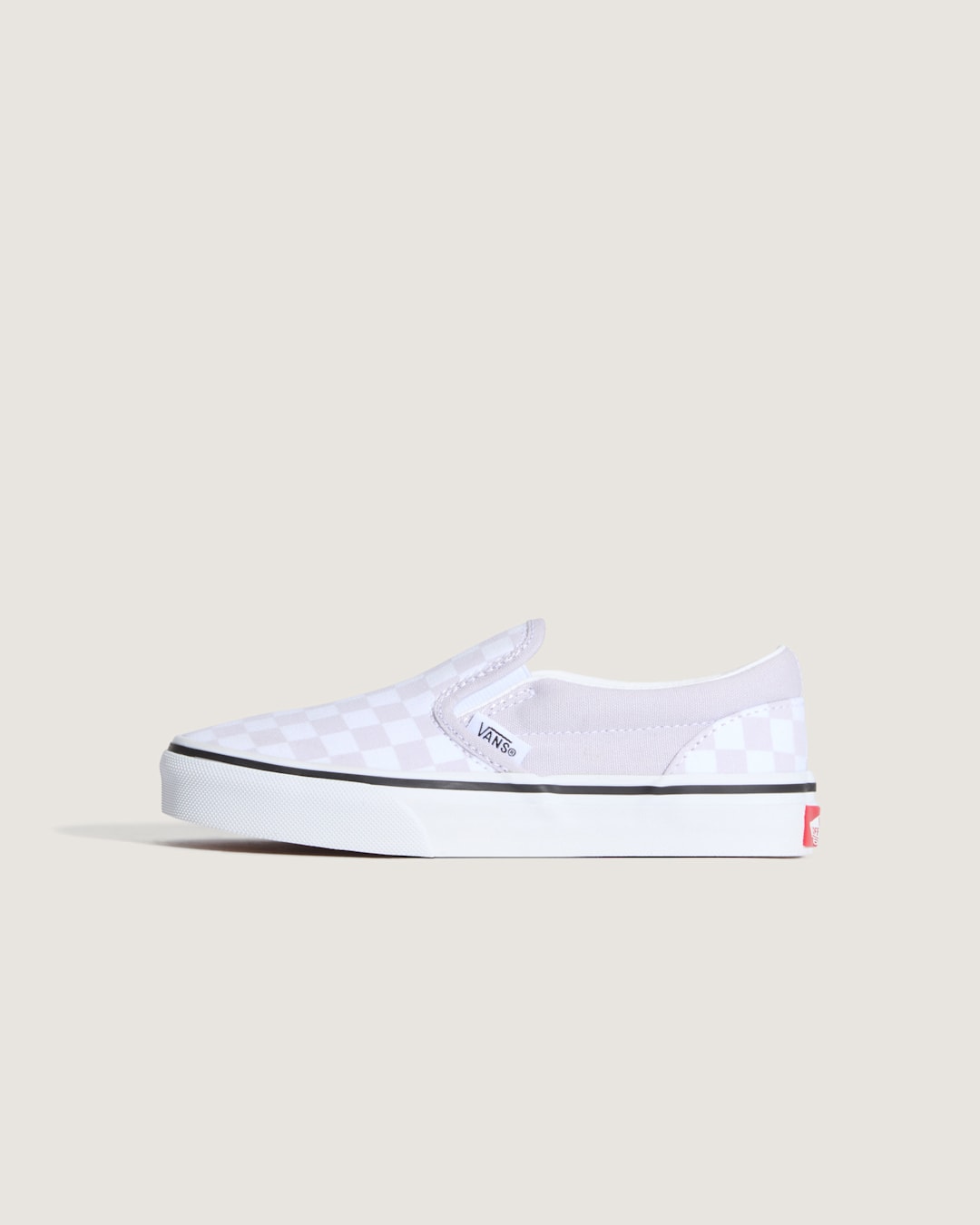 Vans Little Kids Classic Slip-On Checkerboard Shoe in Checkerboard Lilac Mist Purple