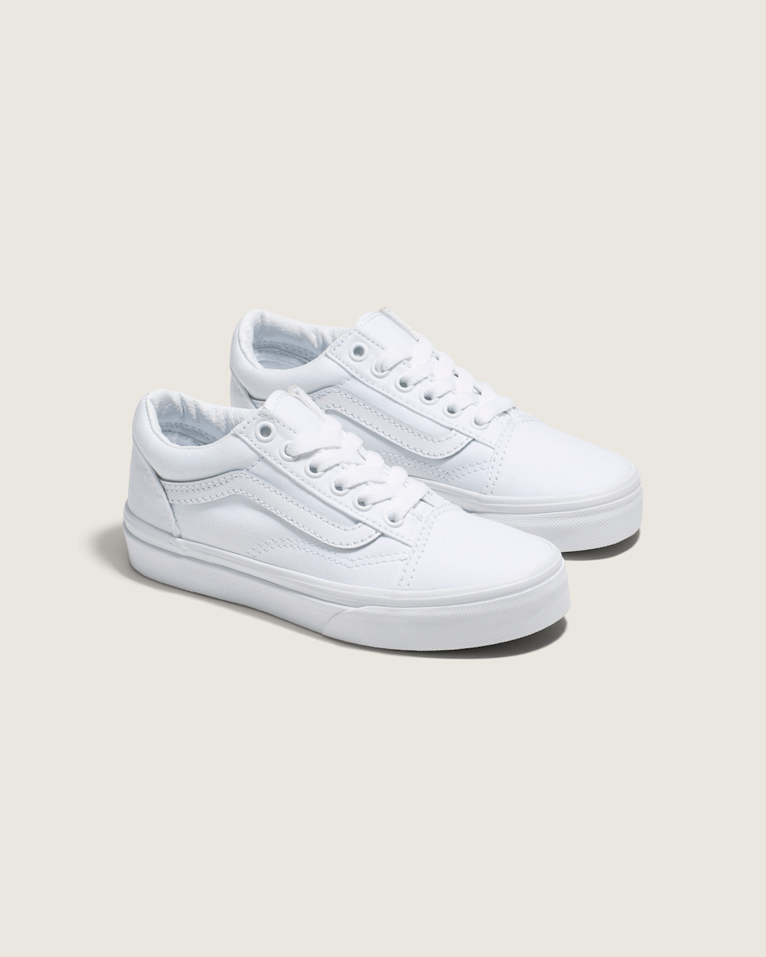 Vans Kids Old Skool True White/True White Shoes