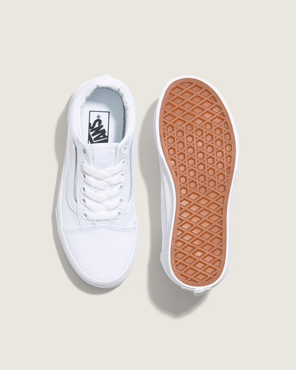 Vans Kids Old Skool True White/True White Shoes