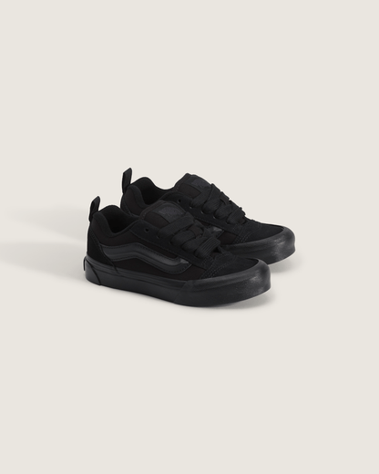 Vans Little Kids Knu Skool Shoe in Triple Black