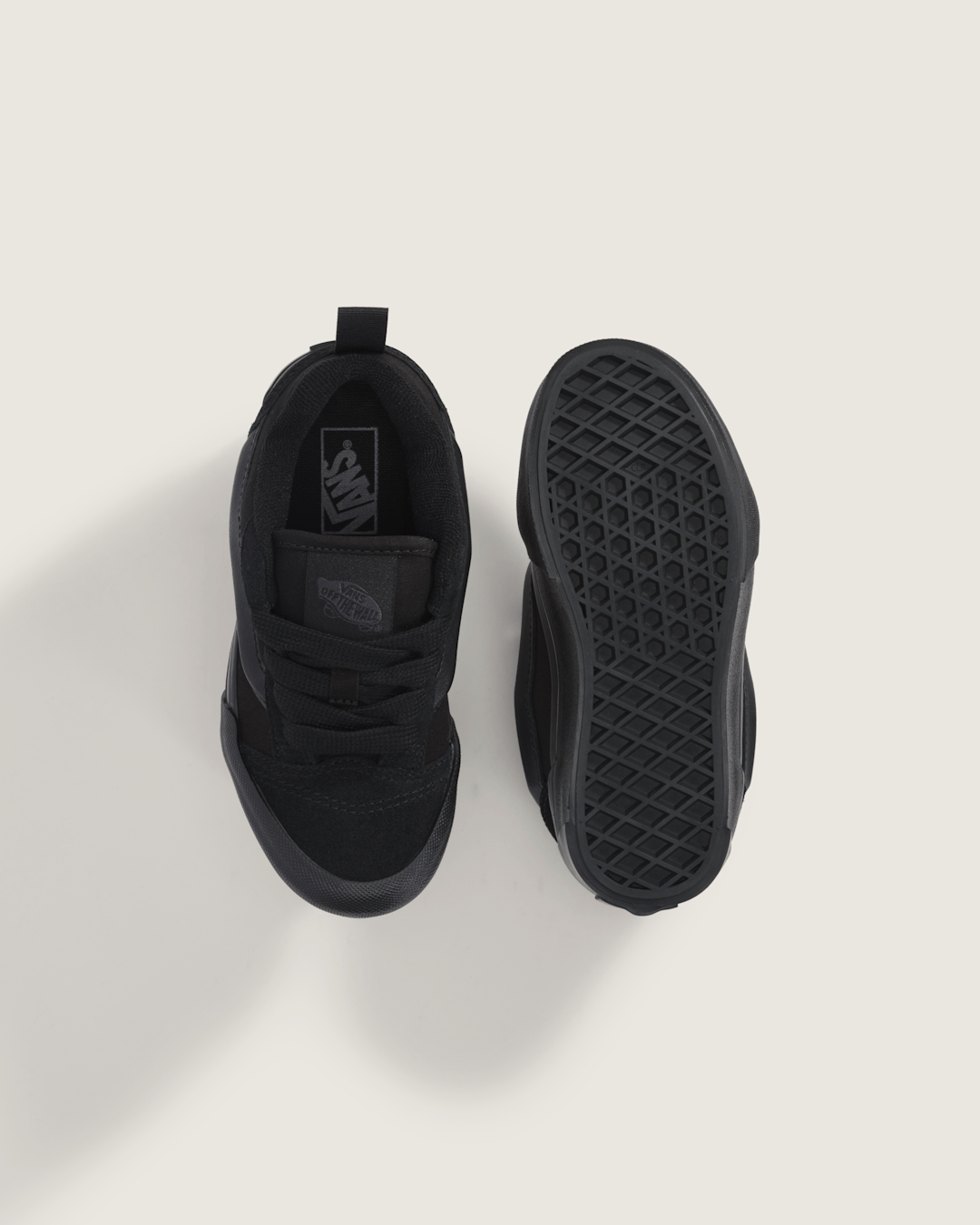 Vans Little Kids Knu Skool Shoe in Triple Black