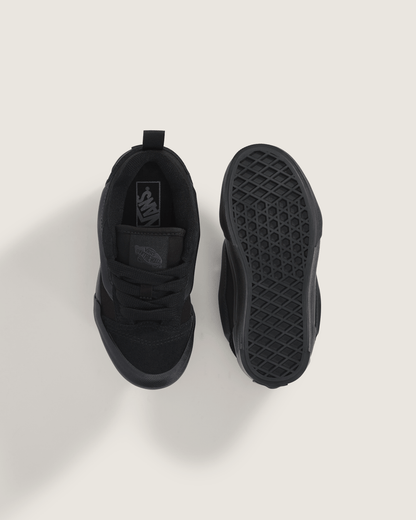 Vans Little Kids Knu Skool Shoe in Triple Black