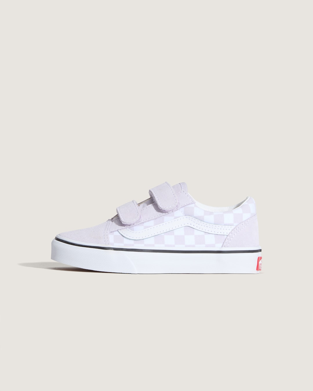 Vans Little Kids Old Skool V Checkerboard Shoe in Checkerboard Lilac Mist Purple