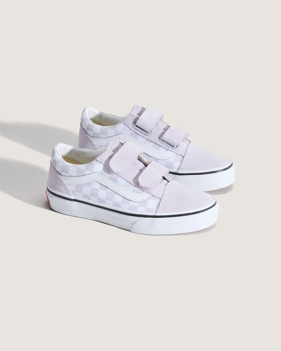 Vans Little Kids Old Skool V Checkerboard Shoe in Checkerboard Lilac Mist Purple