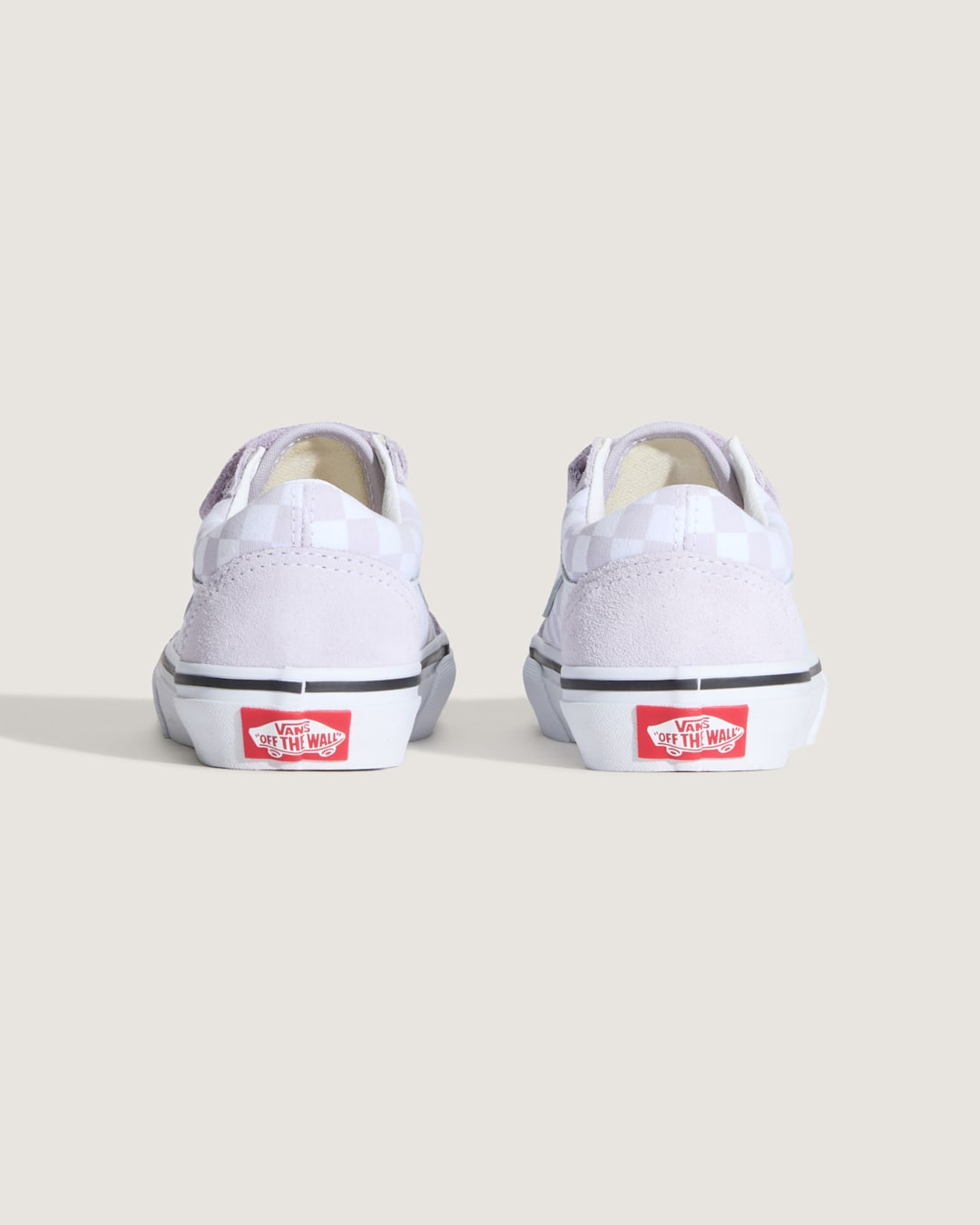 Vans Little Kids Old Skool V Checkerboard Shoe in Checkerboard Lilac Mist Purple