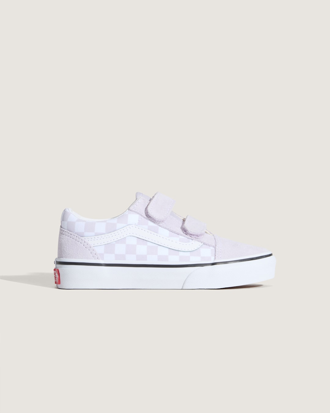 Vans Little Kids Old Skool V Checkerboard Shoe in Checkerboard Lilac Mist Purple