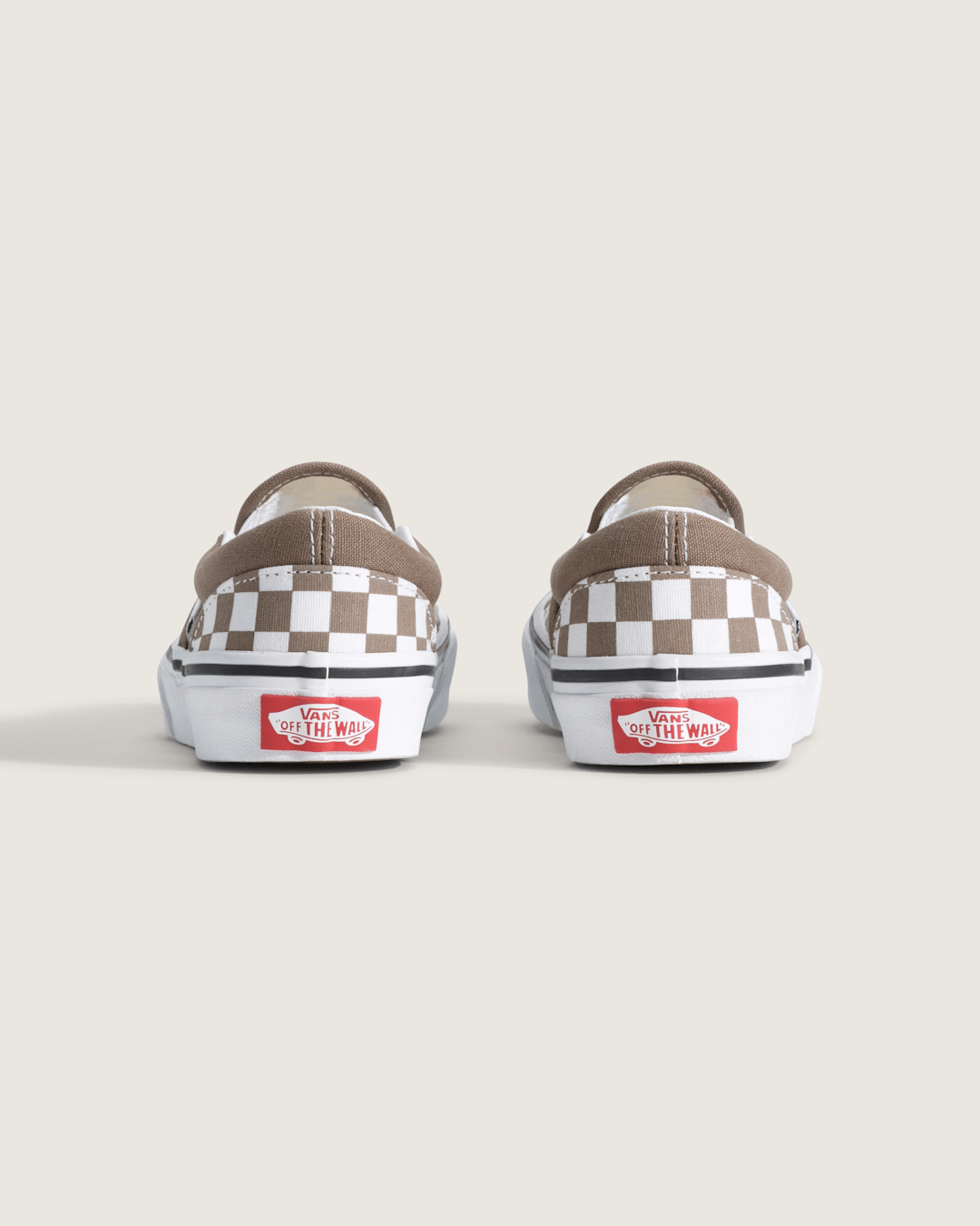 Vans Little Kids Classic Slip-On Checkerboard Shoe in Checkerboard Walnut Brown