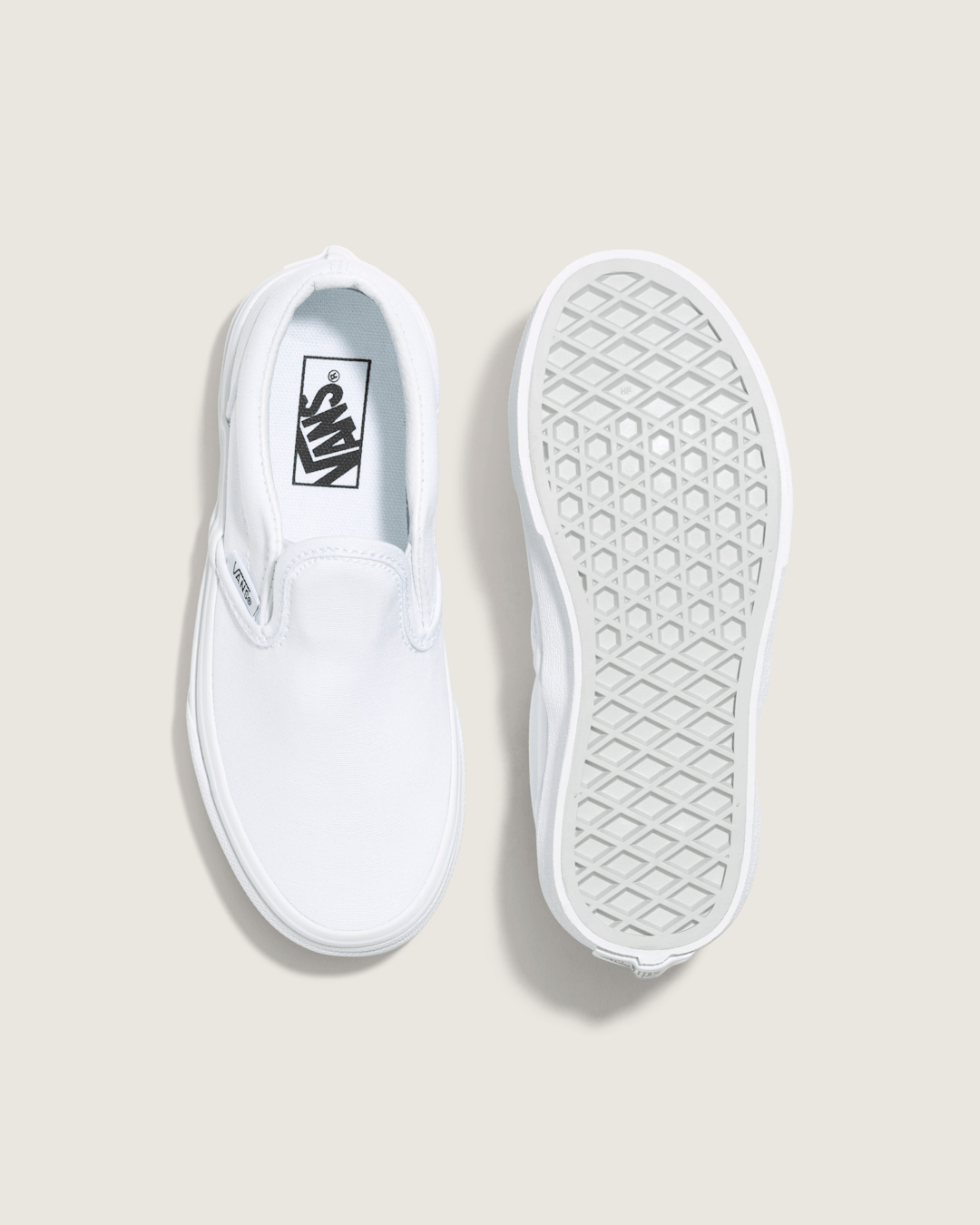 Vans Kids Classic Slip-On True White Shoes