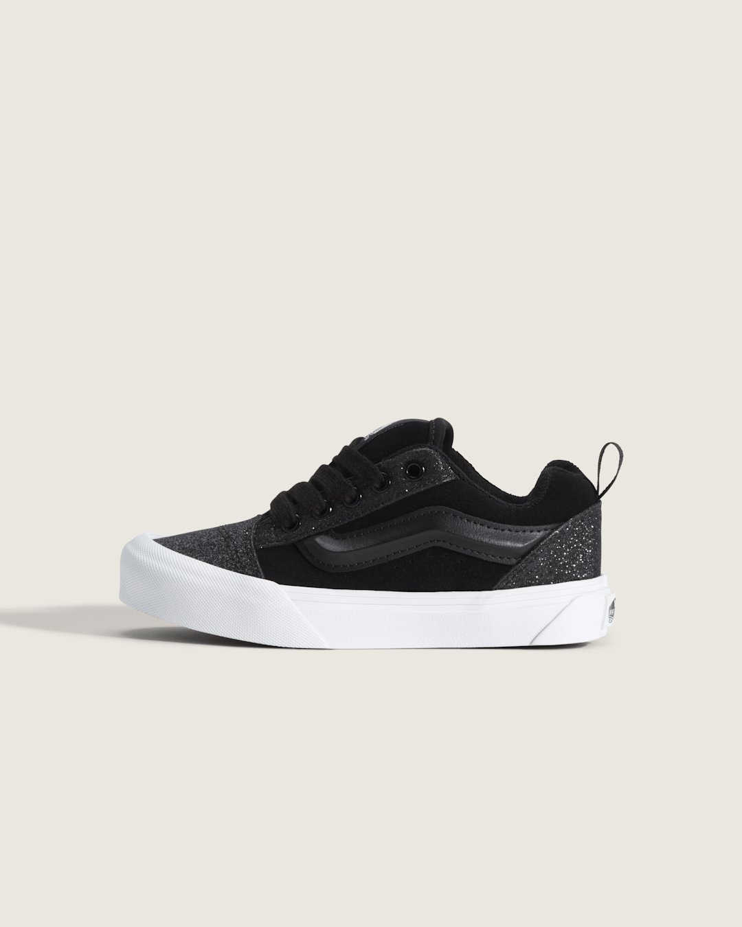 Vans Little Kids Knu Skool Shoe in Dazzled Black