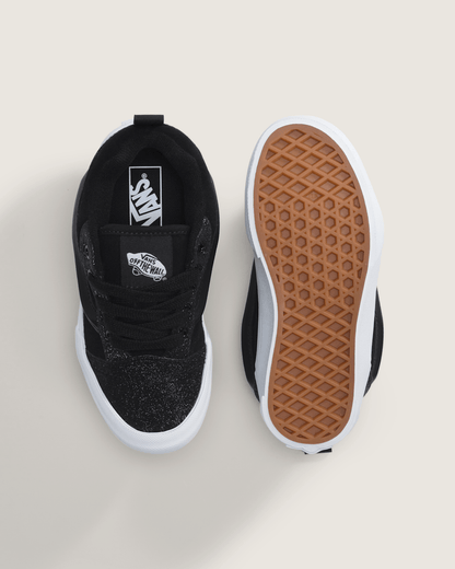 Vans Little Kids Knu Skool Shoe in Dazzled Black
