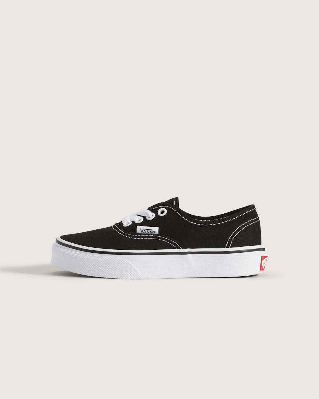 Vans Kids Authentic Black/True White Shoes