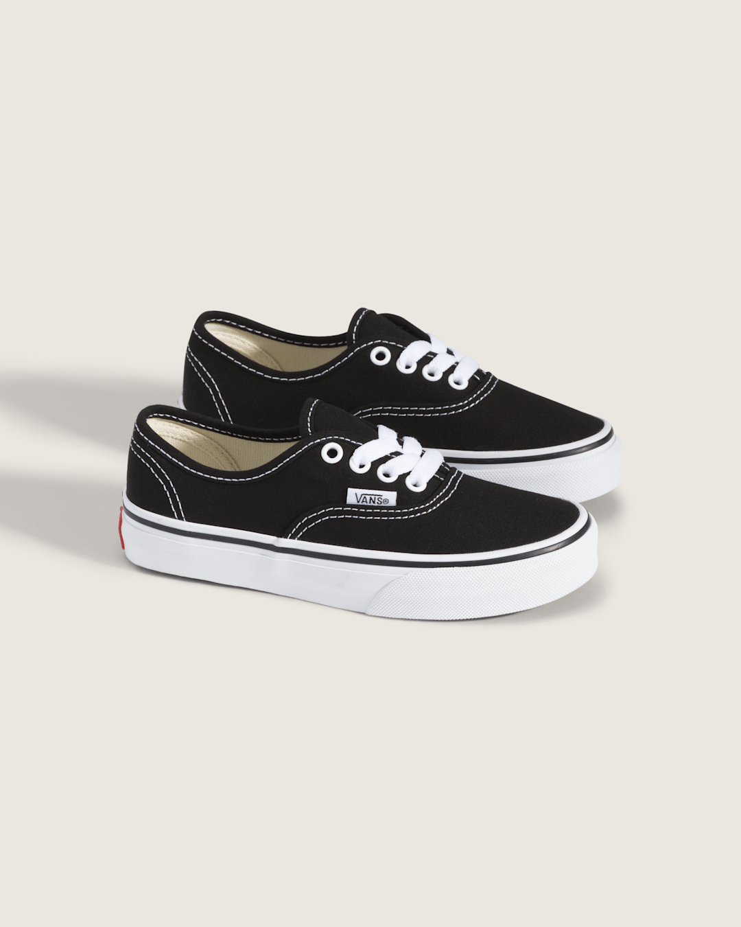Vans Kids Authentic Black/True White Shoes