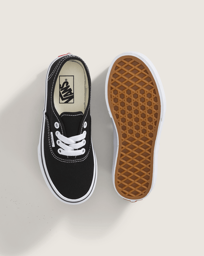 Vans Kids Authentic Black/True White Shoes
