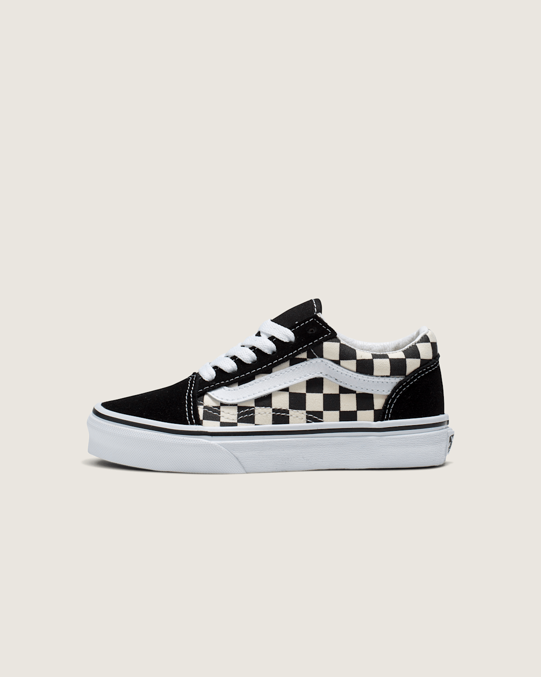 Vans Kids Old Skool Primary Check Black/White Shoes