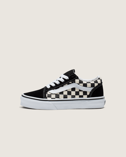 Vans Kids Old Skool Primary Check Black/White Shoes