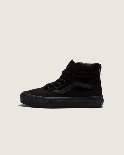 Vans Little Kids Sk8-Hi Zip Checkerboard Shoe in Checkerboard Black / Black